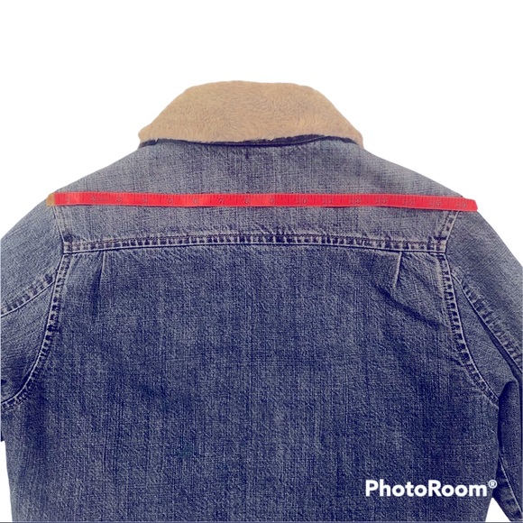 Mavi Jean Jacket, vintage Cassidy lined w/ detachable sherpa collar, L - Picture 14 of 14